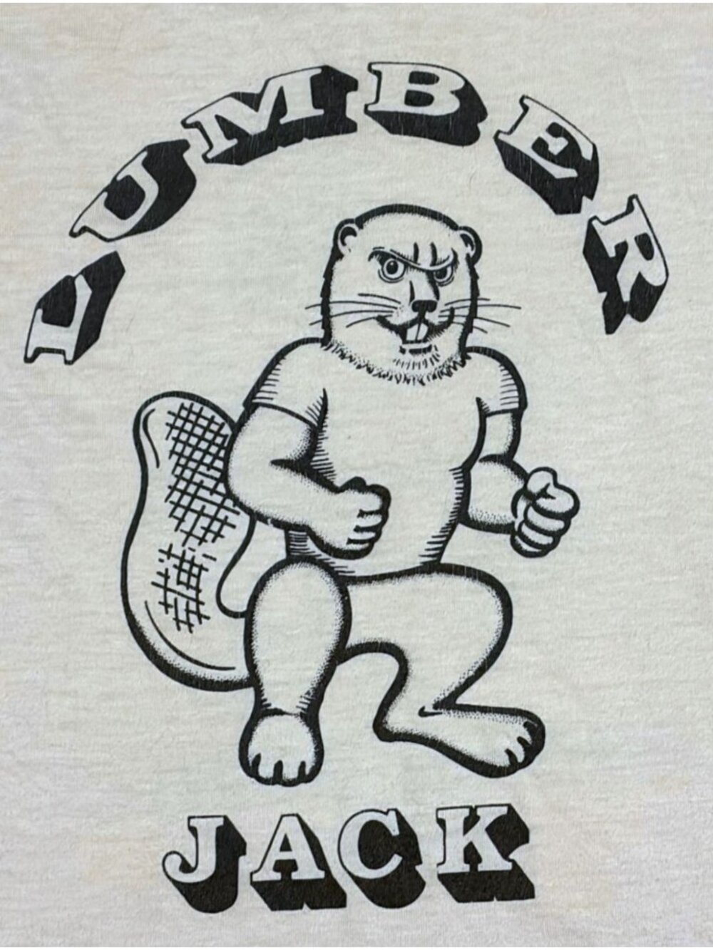 Vintage 70s Single Stitch T Shirt M Lumber Jack Beaver Union Humor Funny USA